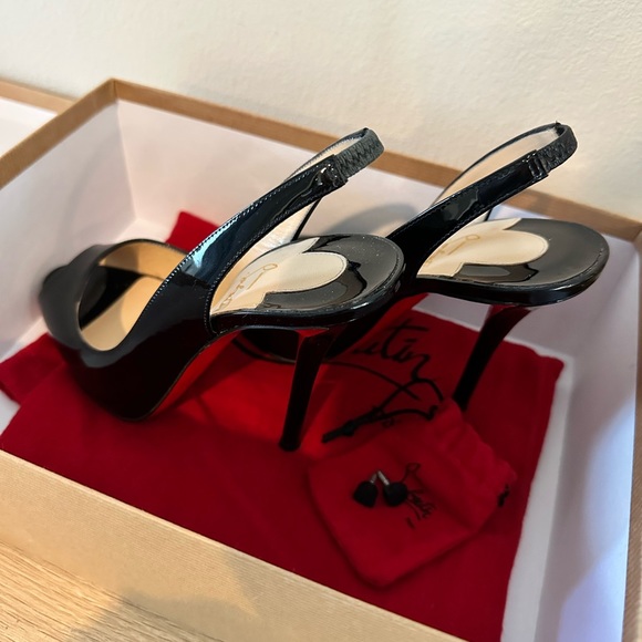 Christian louboutin Gamma Talon 120 patent sling back heels - Picture 4 of 7